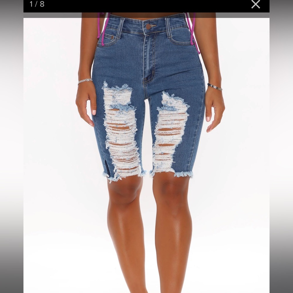 Denim shorts